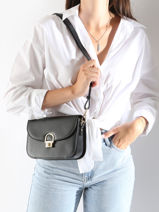 Shoulder Bag M Altair Leather Etrier Black altair EALA081M-vue-porte