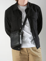 Leather Flandres Crossbody Bag Etrier Black flandres EFLA729S-vue-porte