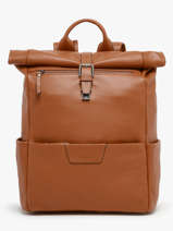 1 Compartment Backpack Flandres Leather Etrier Brown flandres EFLA8102