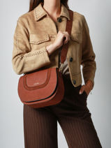 Sac Bandouli�re M Lasso Cuir Etrier Marron lasso ELAS152M-vue-porte