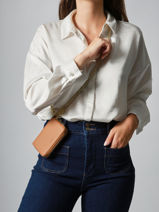 Coin Purse Equestre Leather Etrier Brown equestre EEQT096M-vue-porte