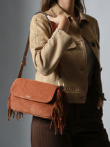 Shoulder Bag Country Leather Etrier Brown country ECOU145M-vue-porte